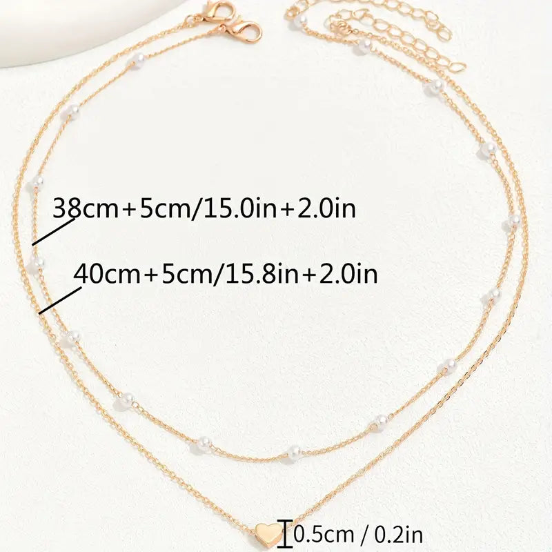 Amelia Heart Charm Necklace