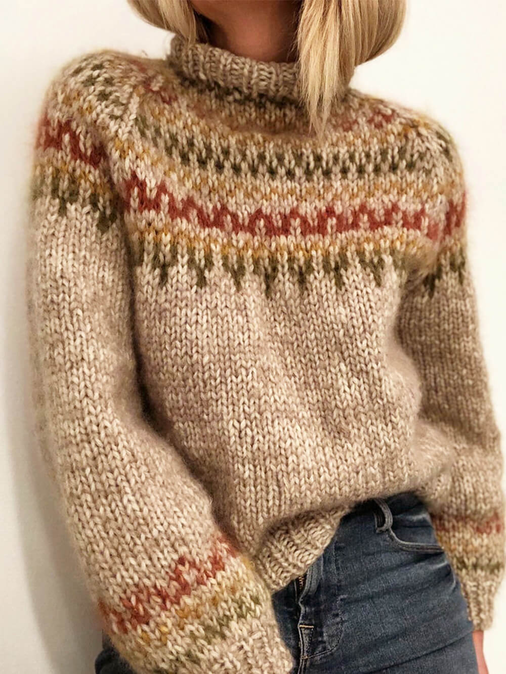 Cozy Turtleneck Knit Sweater