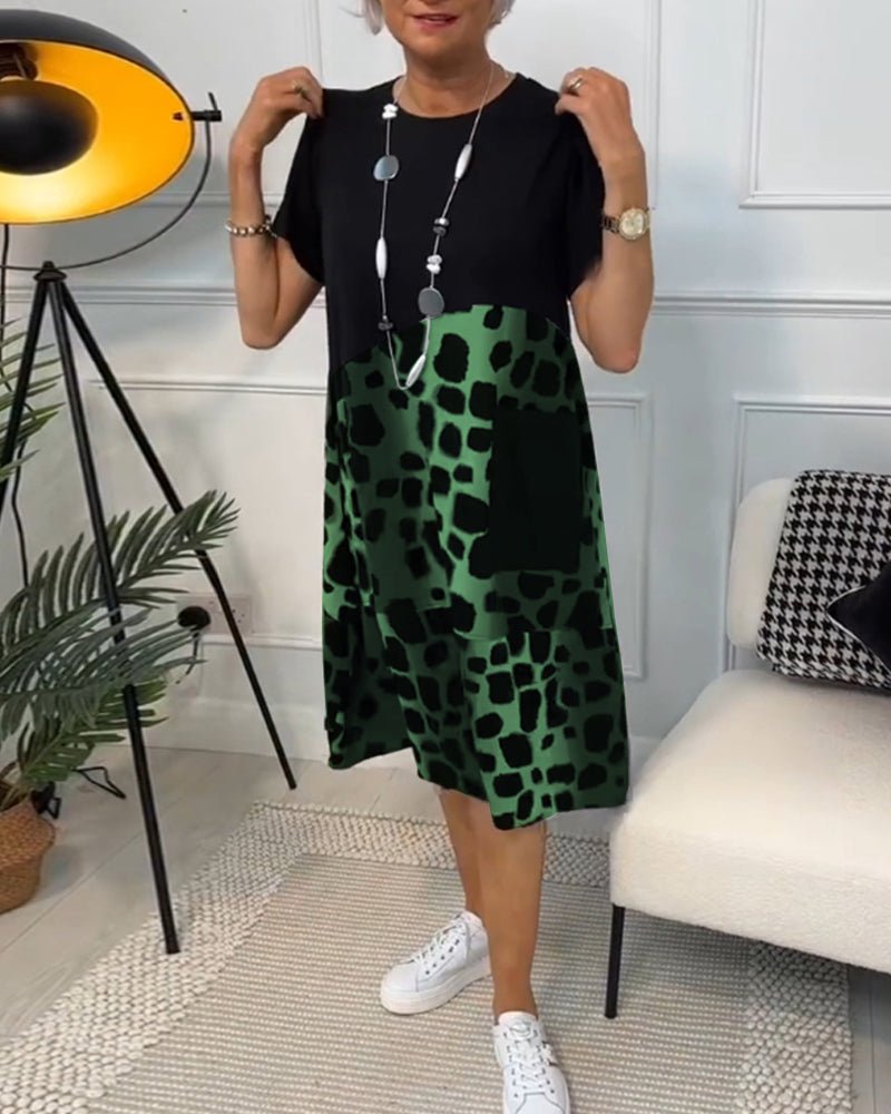 - Casandra Abstract Midi Dress