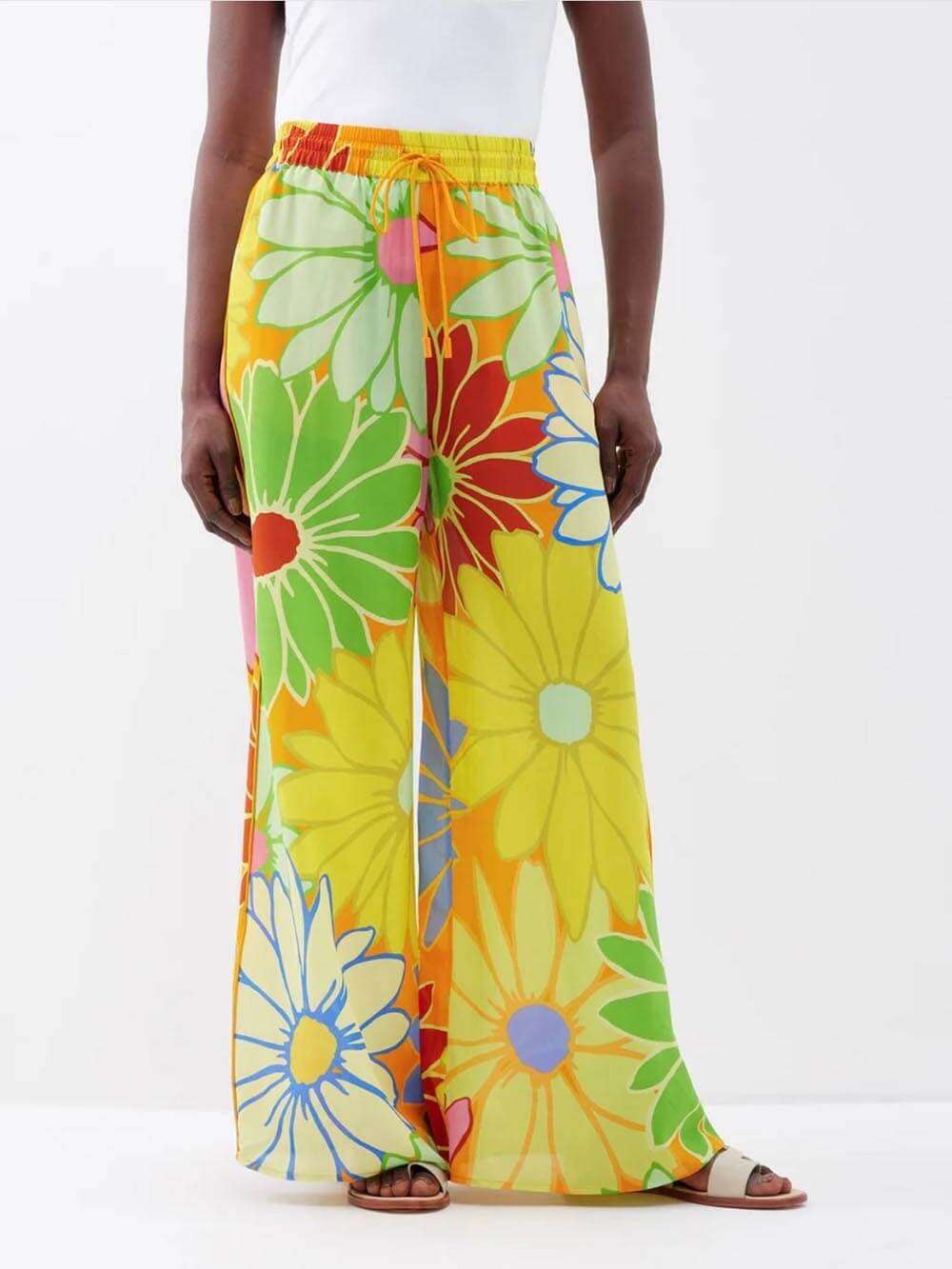 Floral Print Wide Leg Pant Set - Stylish and Relaxed Fit