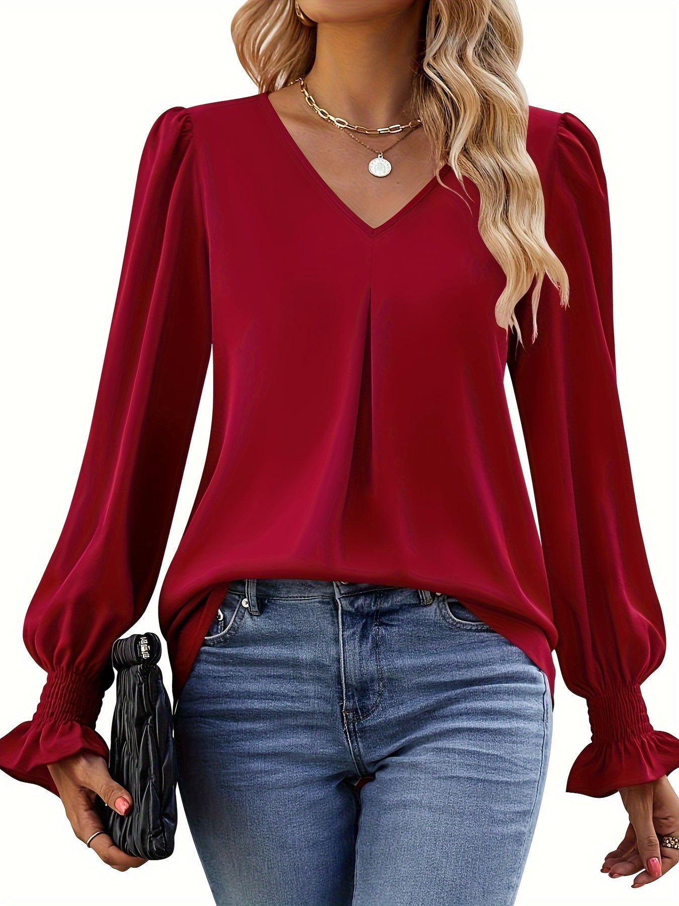 Chic V-Neck Blouse