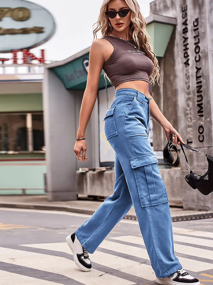 Multi-Pocket Versatile Jeans