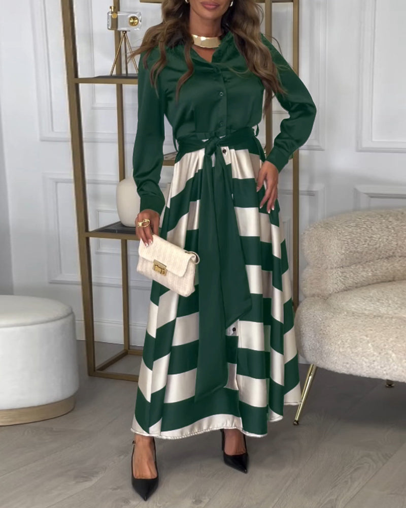 Amelia Striped Maxi Dress