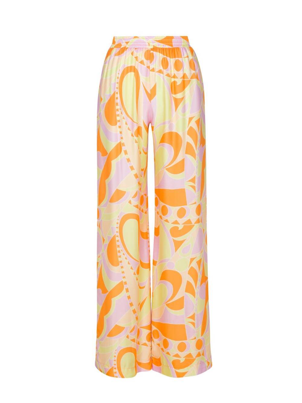 Relaxed Fit Classic Print Trousers Set with Elastic Waist and Pockets