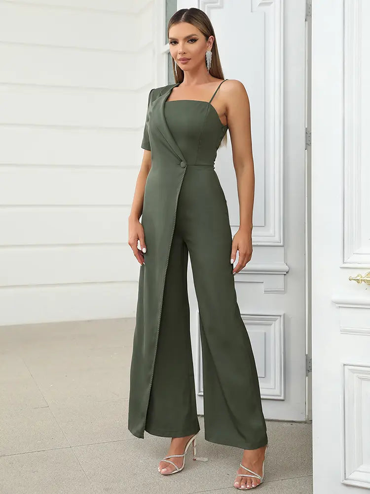 Chic Strapless Backless Wide-Leg Jumpsuit