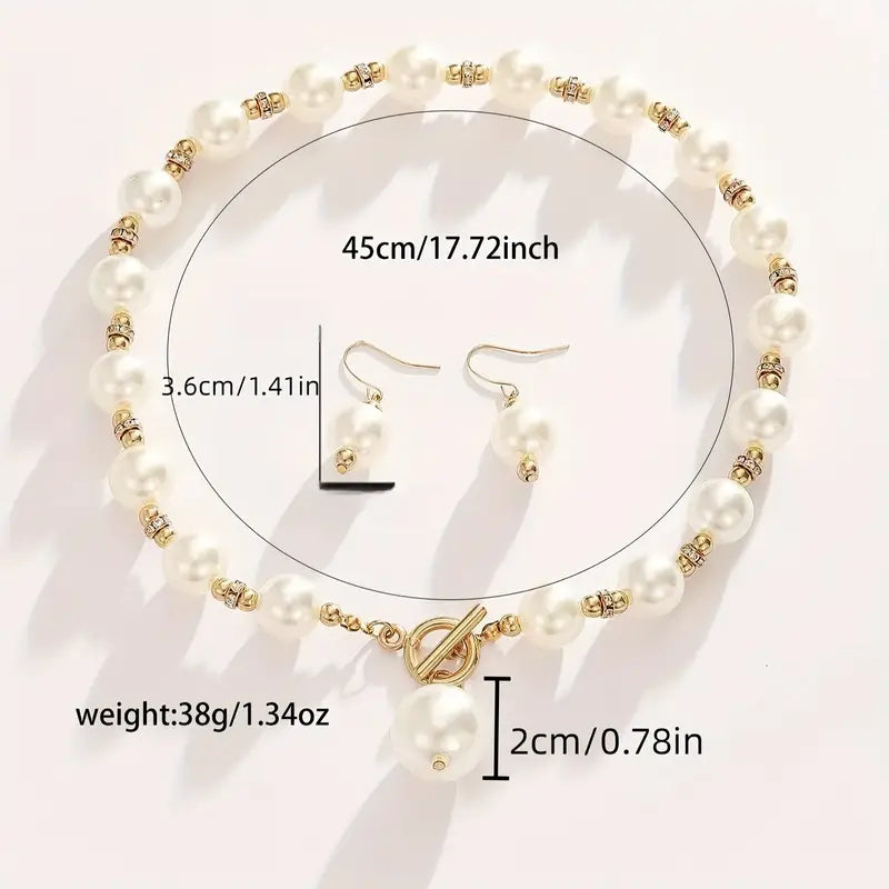 Isla Pearl Decor Necklace + Earrings