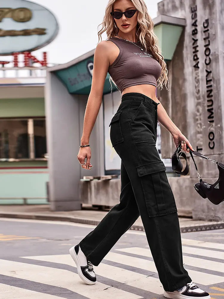 Multi-Pocket Versatile Jeans