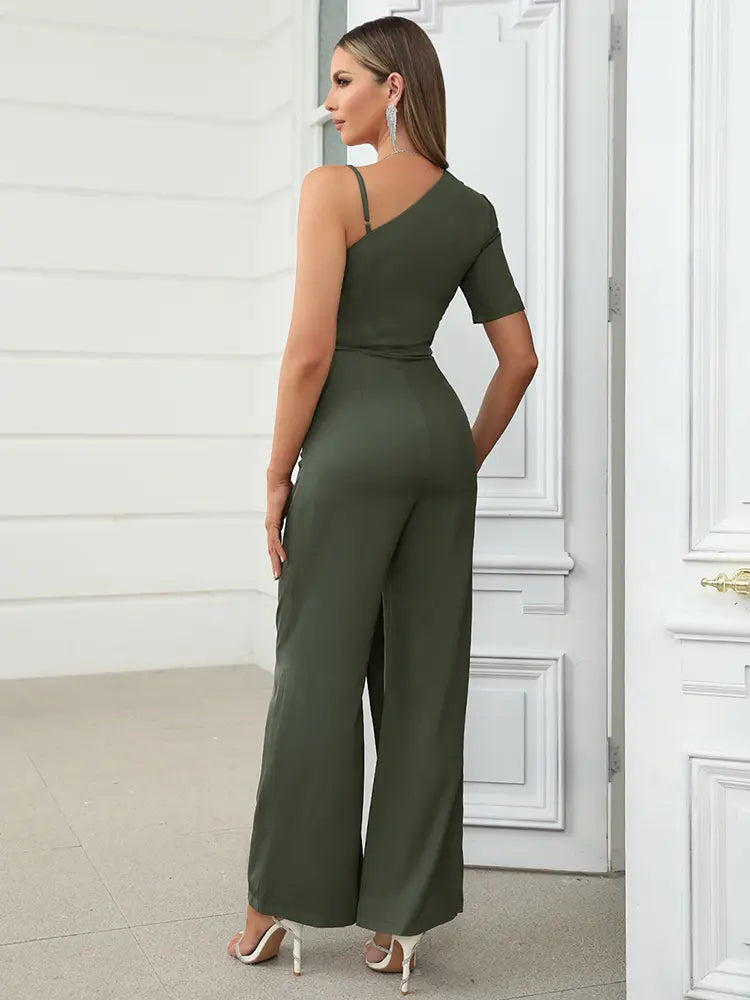 Chic Strapless Backless Wide-Leg Jumpsuit