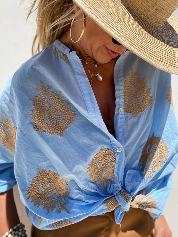 Greta Embroidered Top