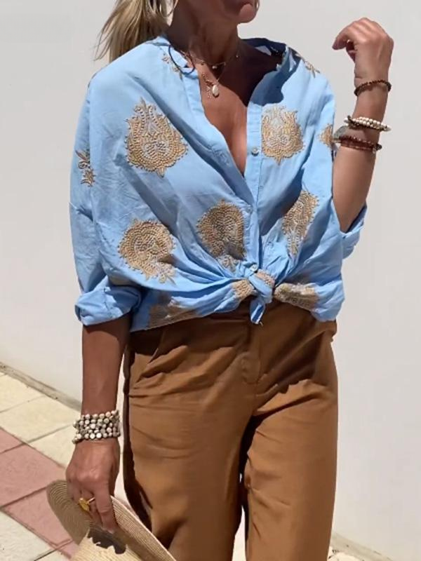 Greta Embroidered Top