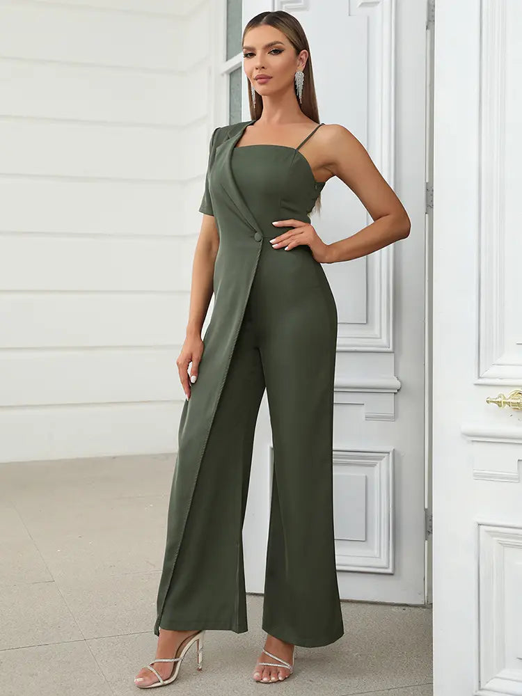 Chic Strapless Backless Wide-Leg Jumpsuit