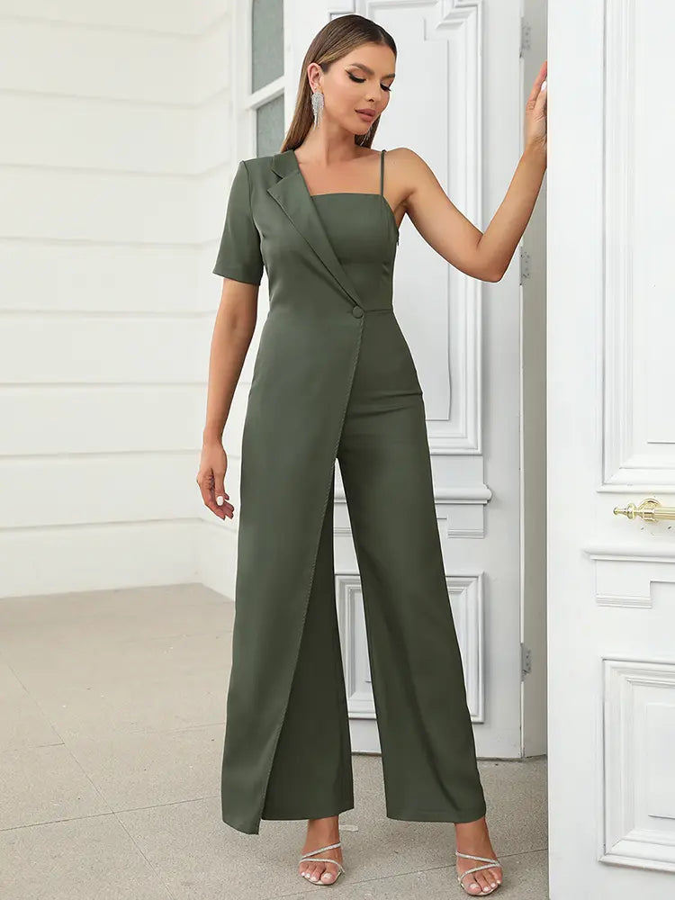 Chic Strapless Backless Wide-Leg Jumpsuit