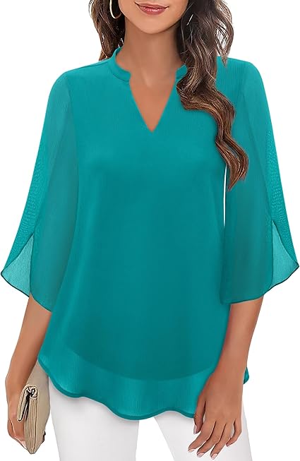Graceful Split Sleeve Blouse