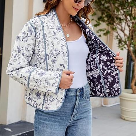 Reversible Jacket with Ethnic Floral Design