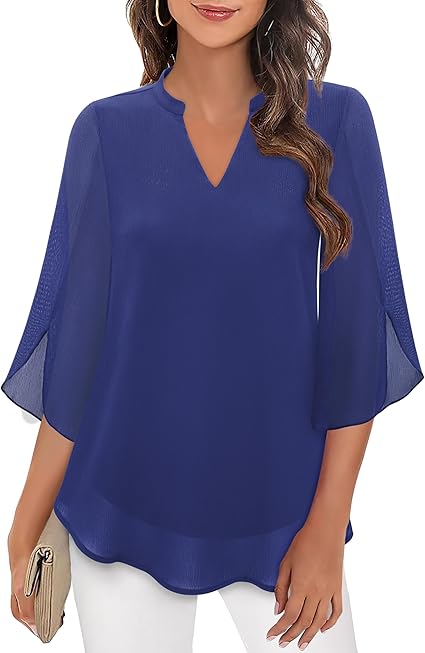 Graceful Split Sleeve Blouse