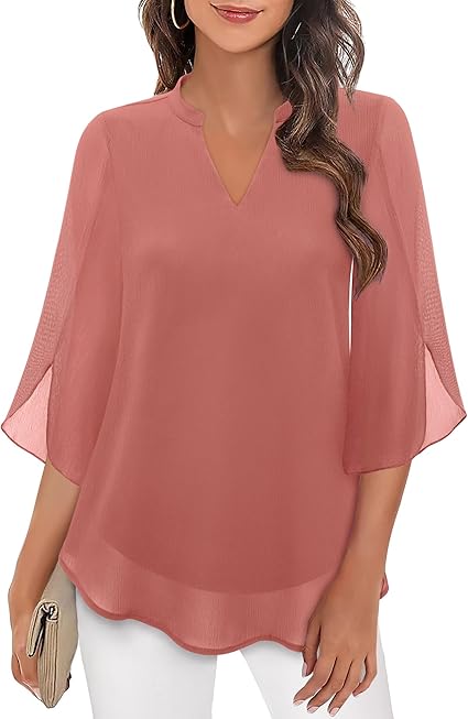 Graceful Split Sleeve Blouse