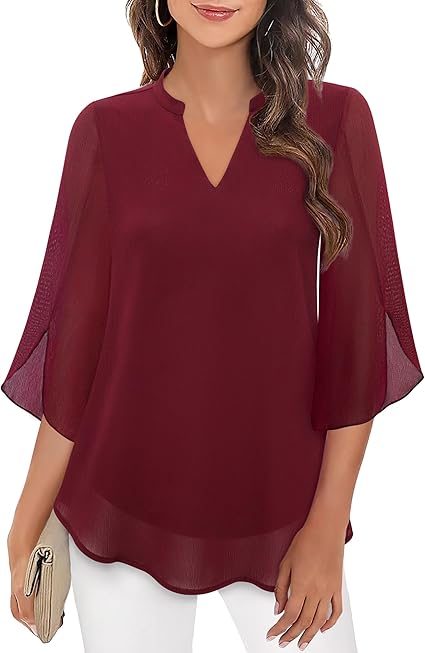 Graceful Split Sleeve Blouse