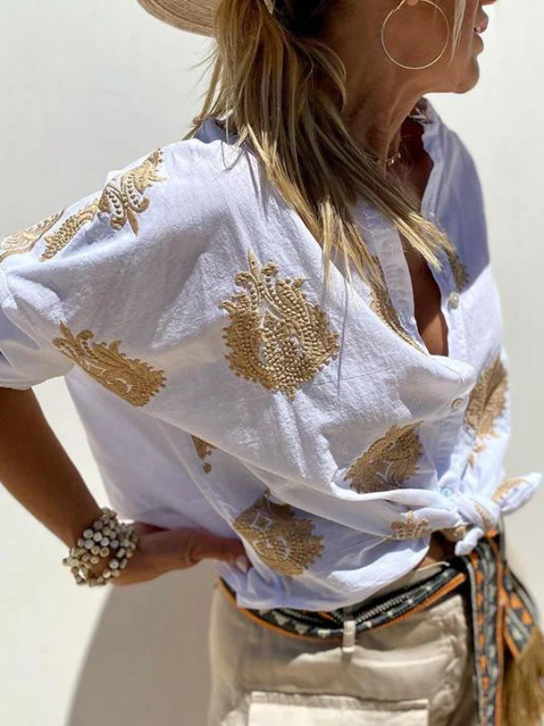 Greta Embroidered Top
