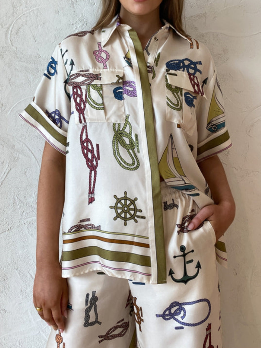 Artisan Nautical-Themed Pants Set