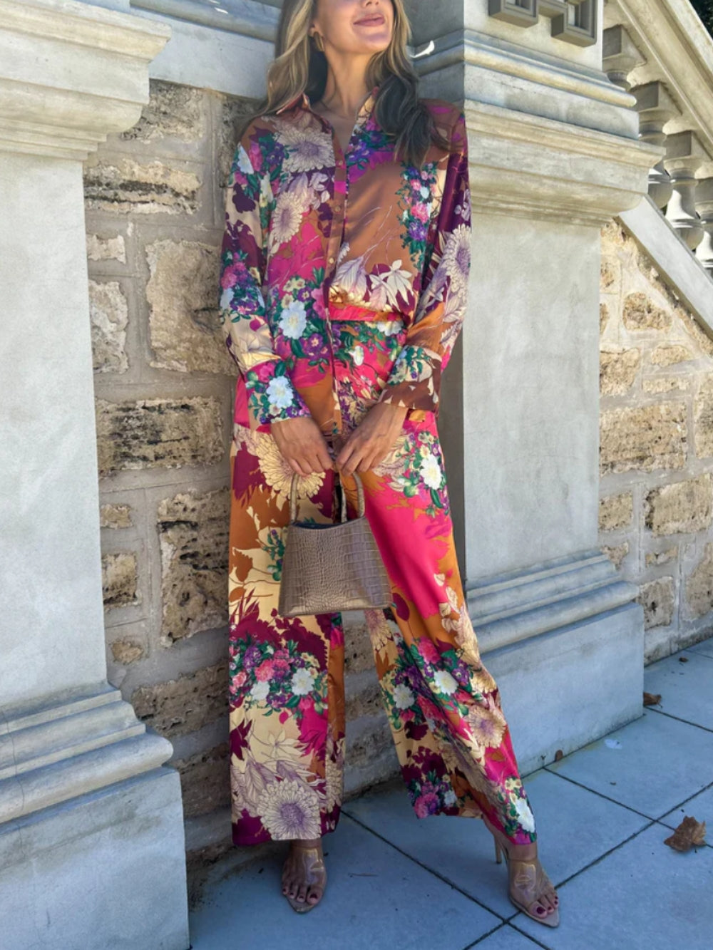 Floral Satin Button Collection