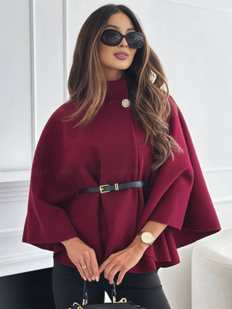 Lola Red Poncho Coat
