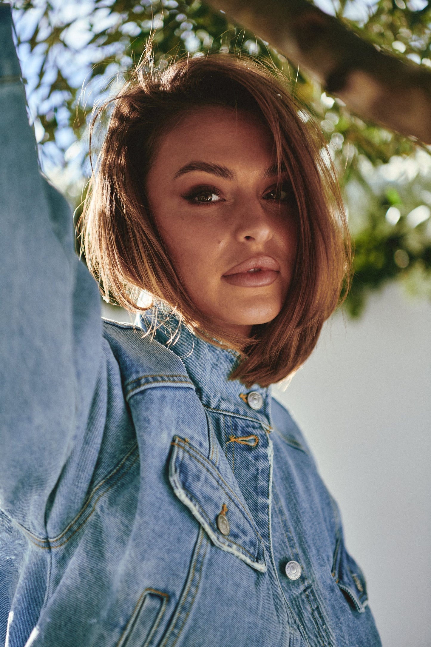 Amelia Denim Bomber