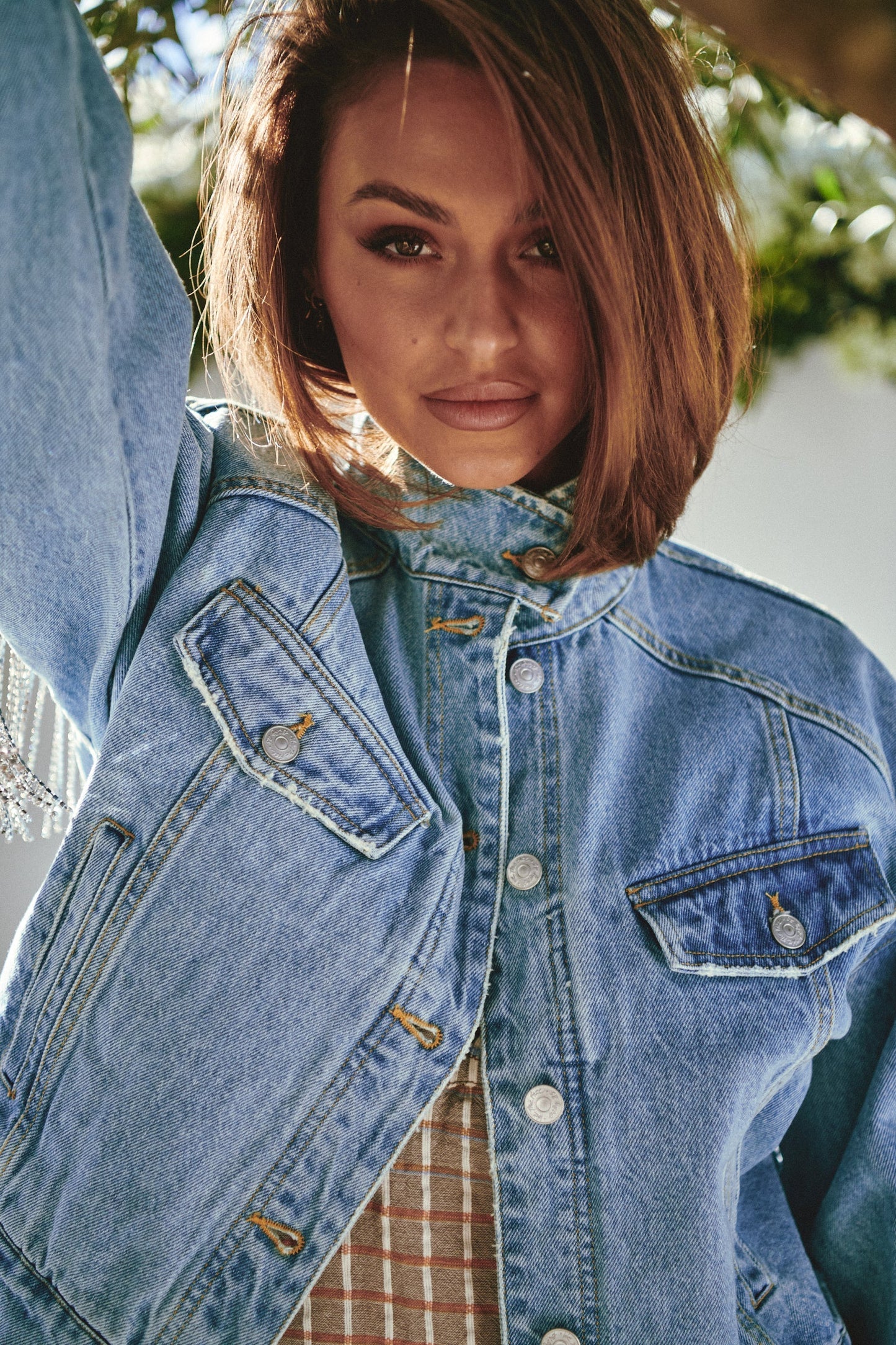 Amelia Denim Bomber