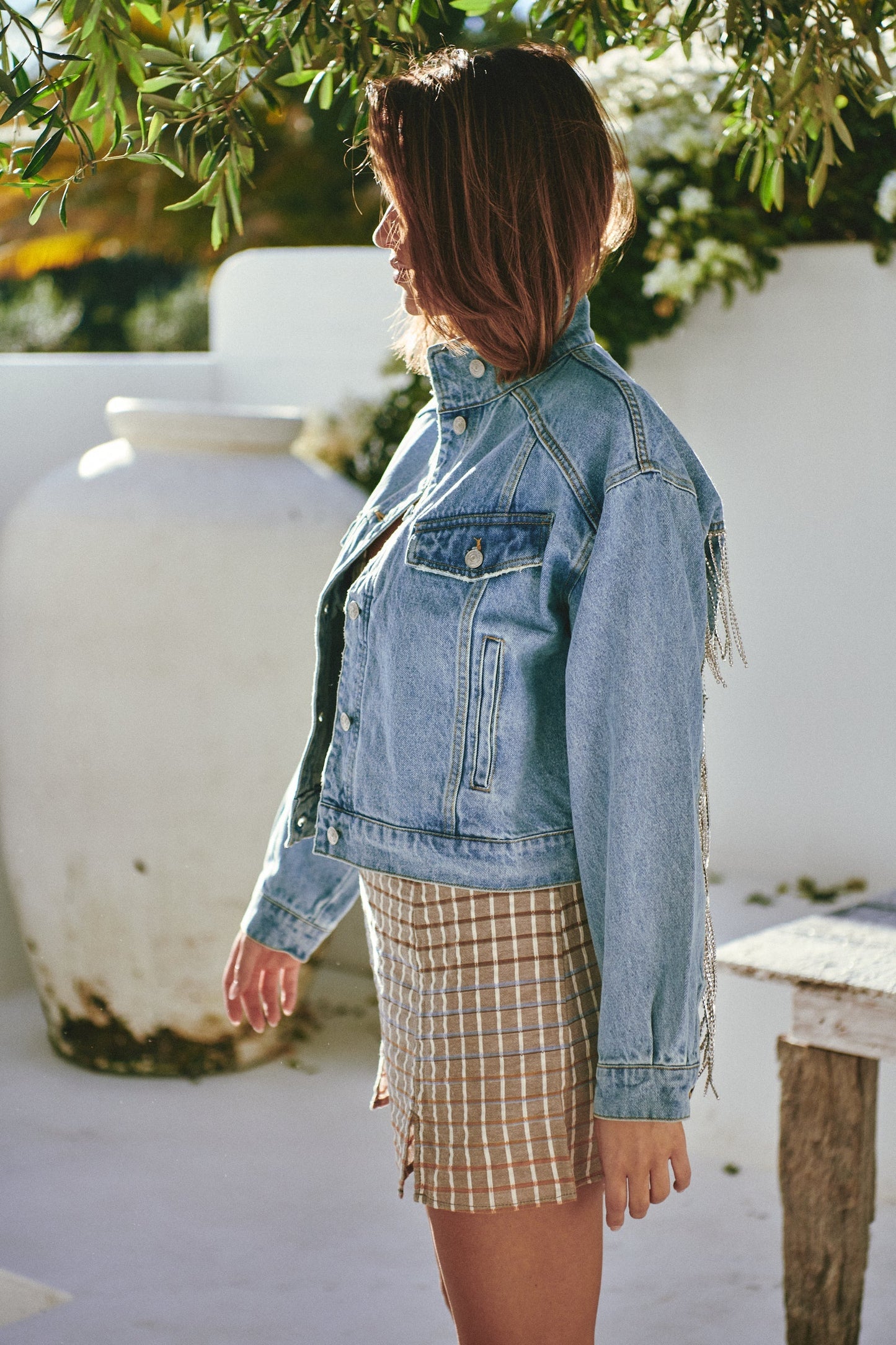 Amelia Denim Bomber