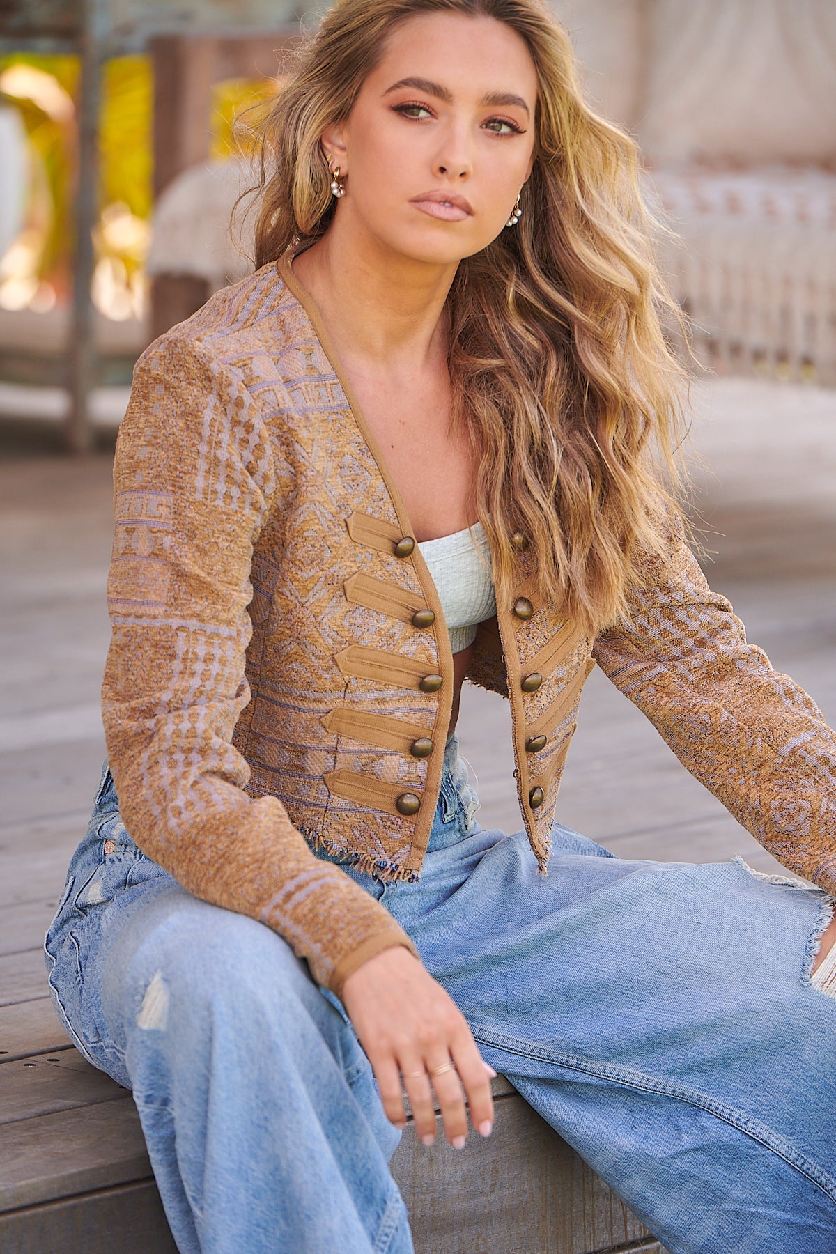 Free People Juliette Cropped Jacket
