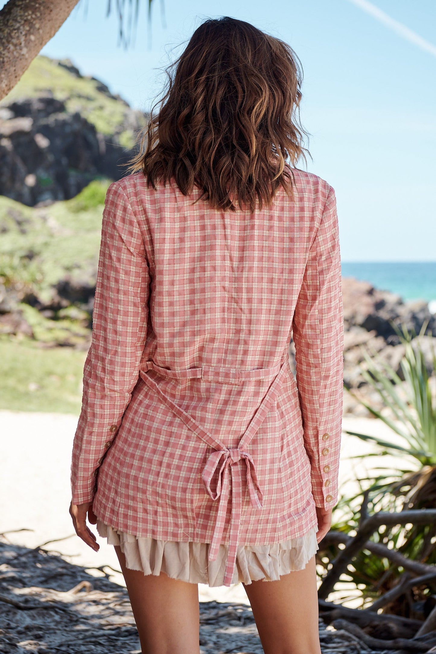 Free People Olivia Gingham Blazer