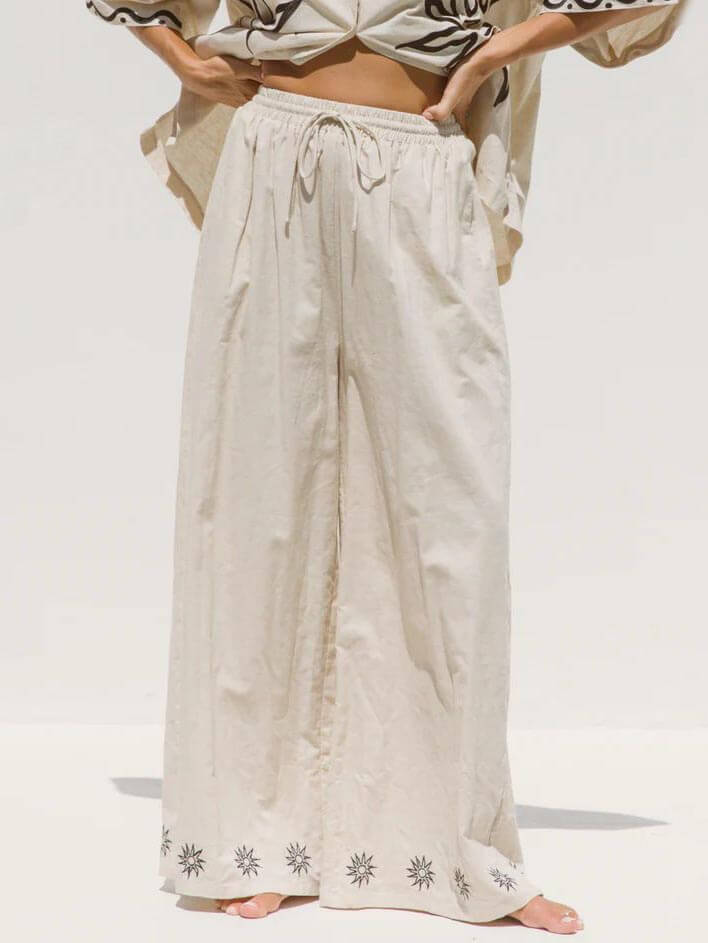 Sunshine Wide Leg Printed Pants Set