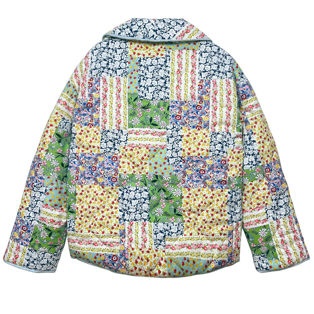 Floral Patchwork Jacket in Yellow-Green