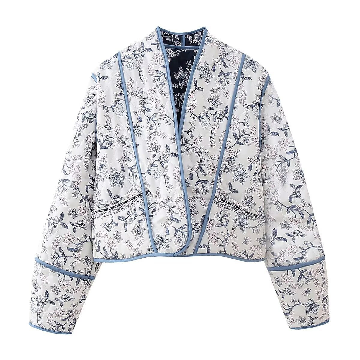 Reversible Jacket with Ethnic Floral Design