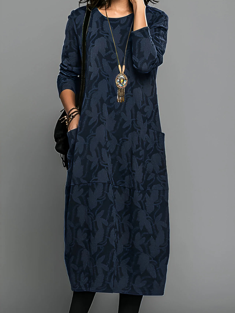 Cassie Leaf Print Dress