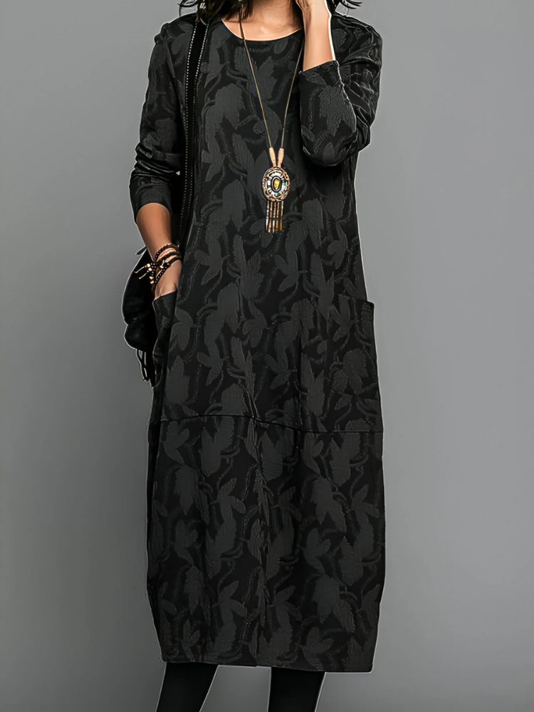 Cassie Leaf Print Dress