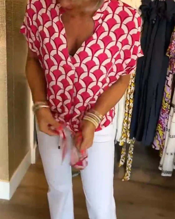 Chic Geometric Blouse
