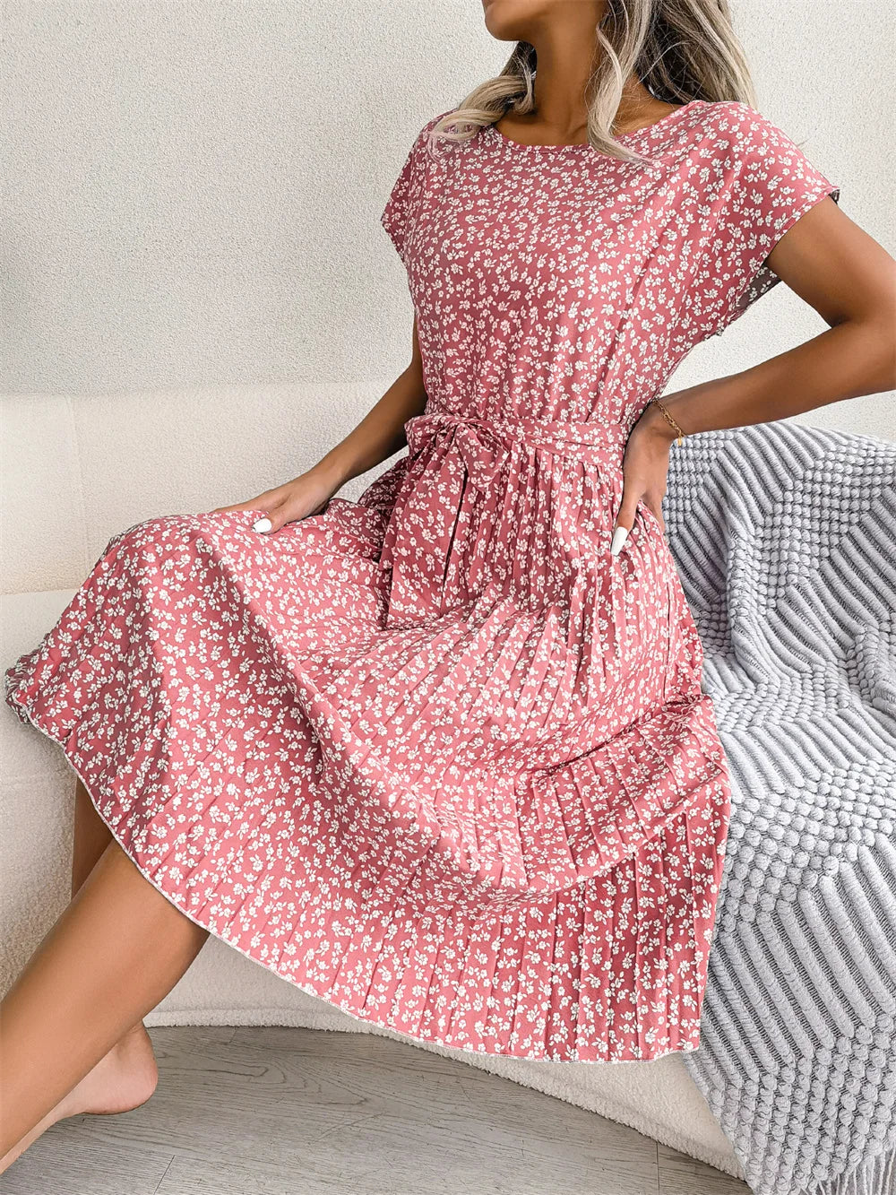 Isabelle Pleated Dress
