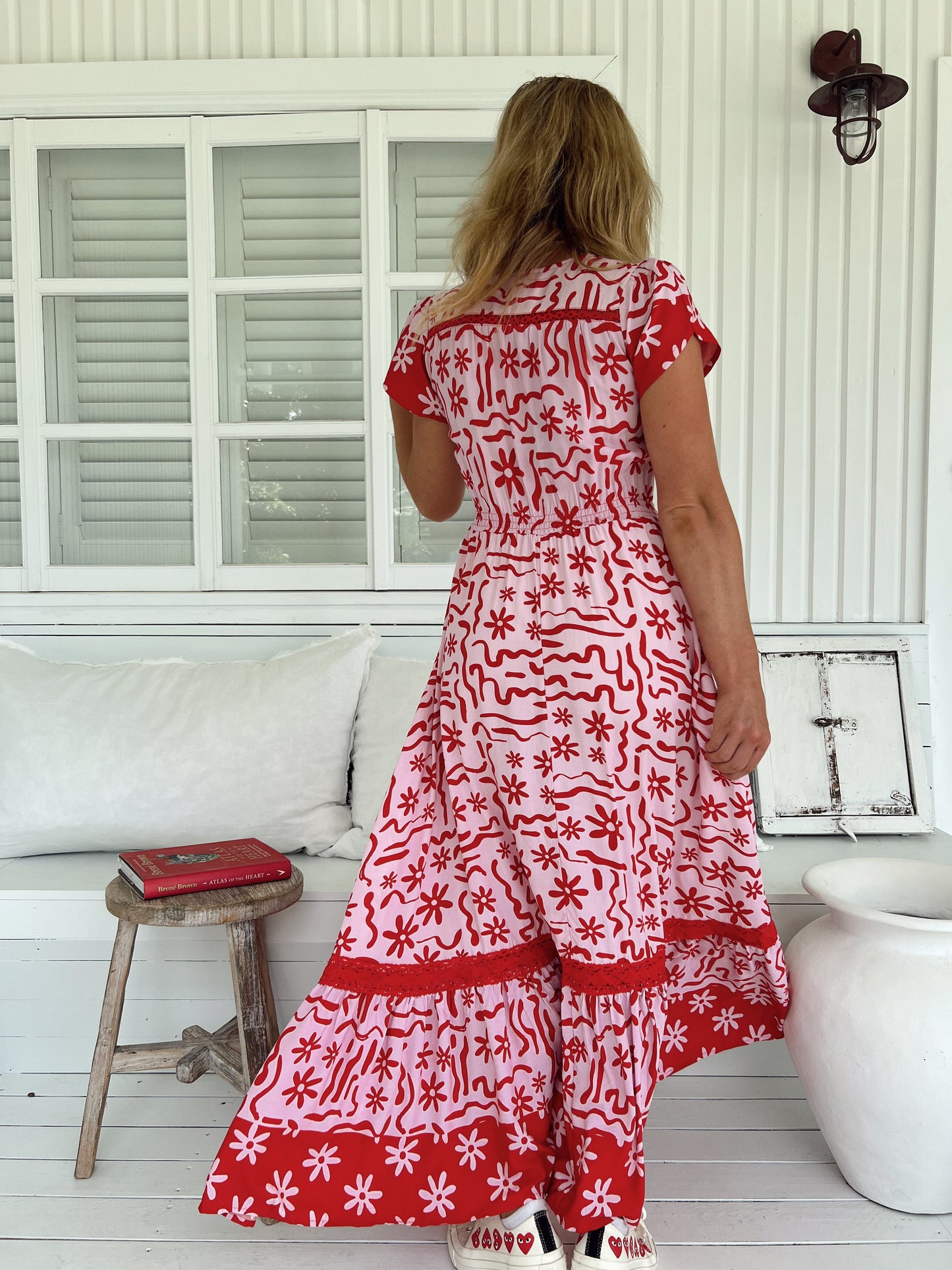 Carmen Maxi Dress - Strawberry Spritz