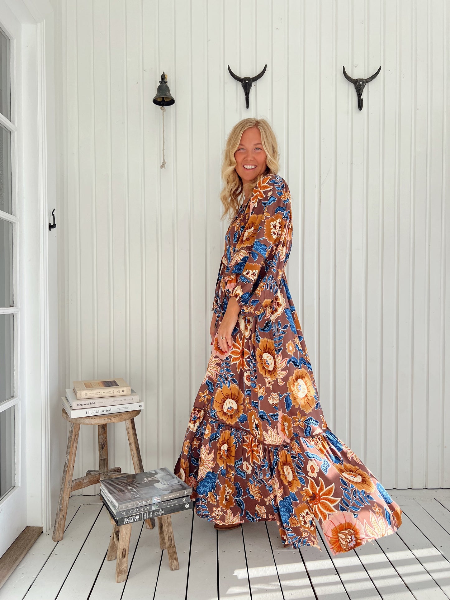 Catalonia Maxi Dress in Earth Tone