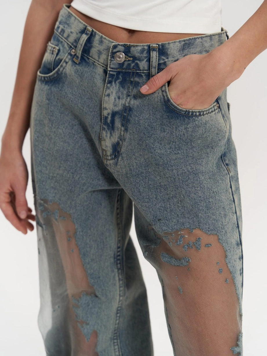 Blue Transparent Trixie Jeans