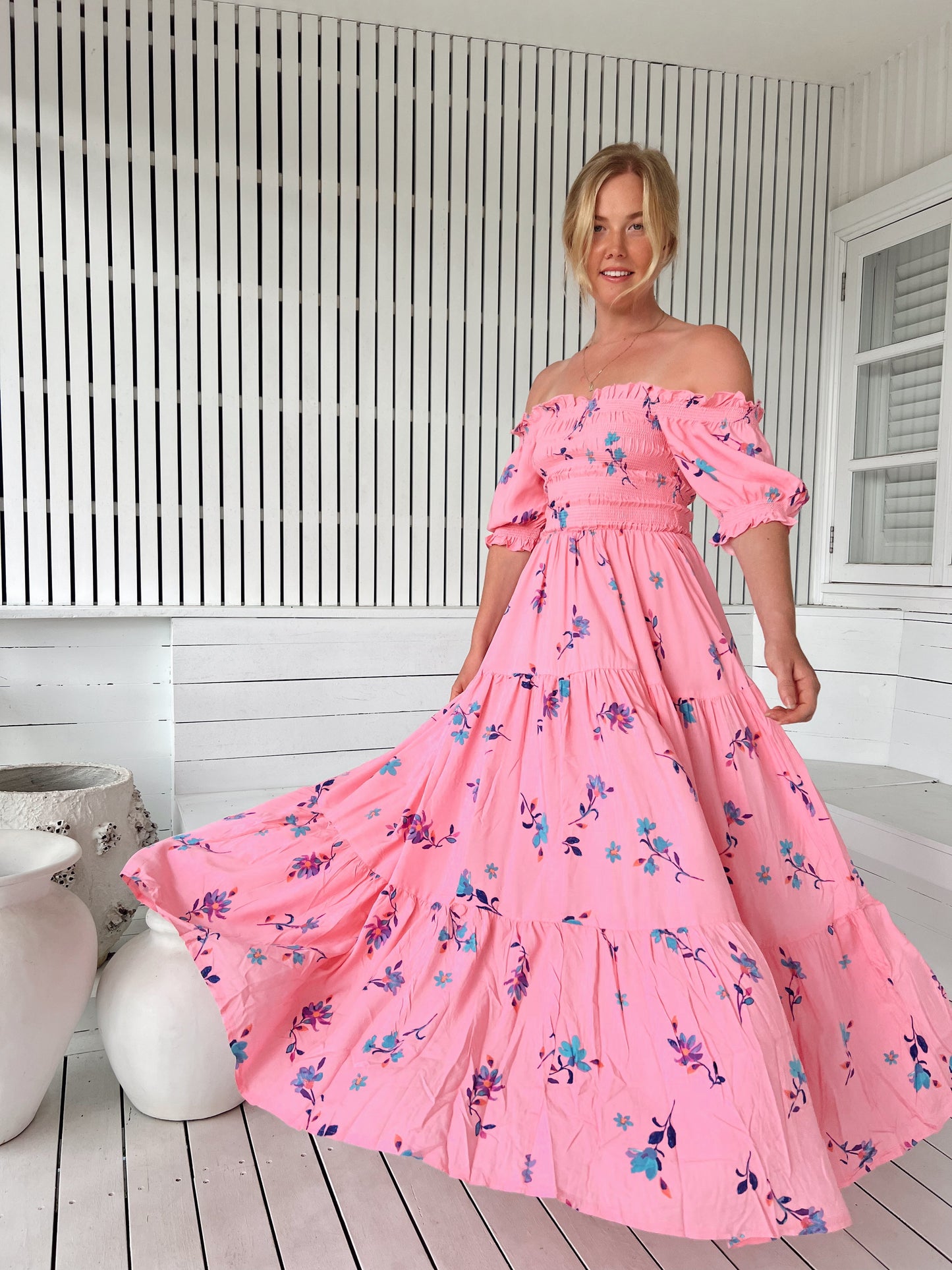 Wild Berry Claudette Maxi Dress