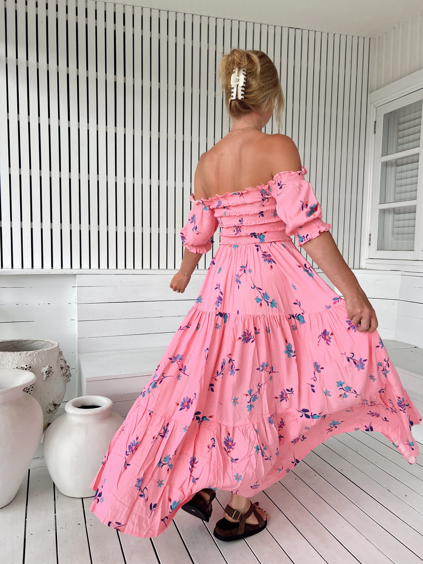 Wild Berry Claudette Maxi Dress