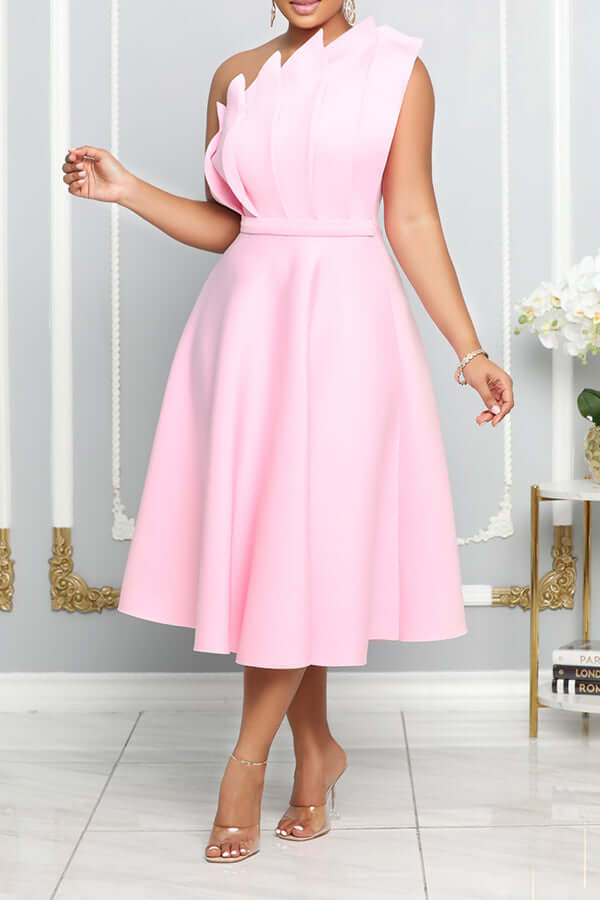 Natalia One-Shoulder Midi Dress