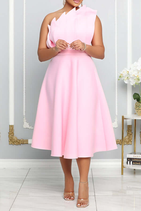 Natalia One-Shoulder Midi Dress