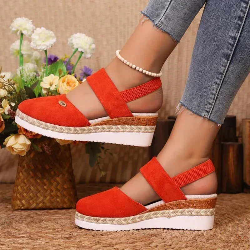 Antonella - Orthopaedic sandals with platform, breathable and relaxed