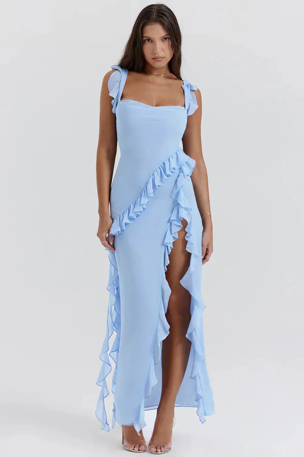 Evelyn Elegant Dress with High Split