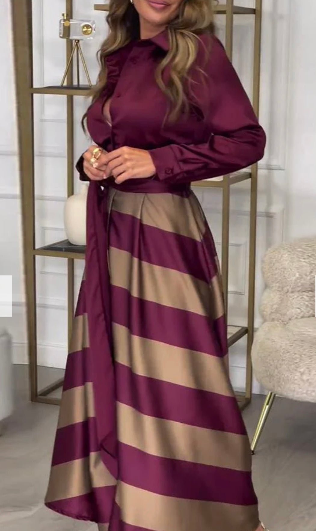 Charlotte Striped Maxi Dress