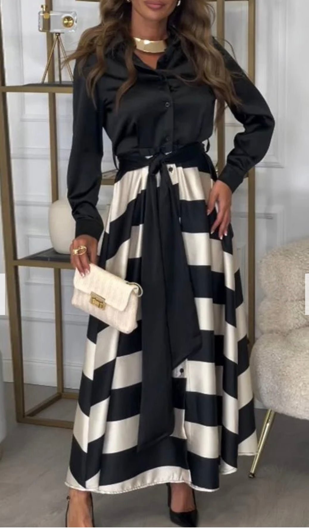 Charlotte Striped Maxi Dress