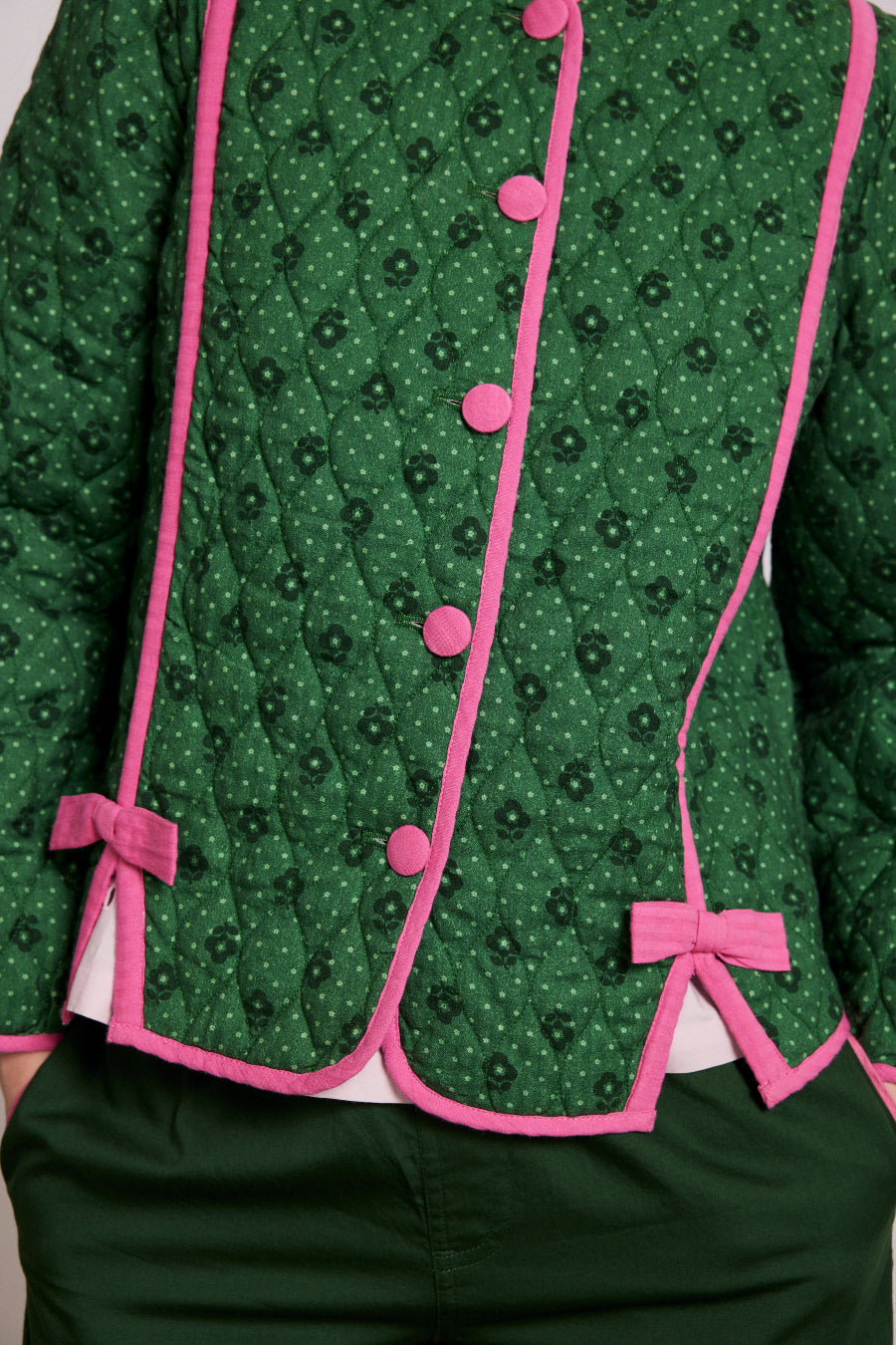 Pink Bow Jacket by Green Life