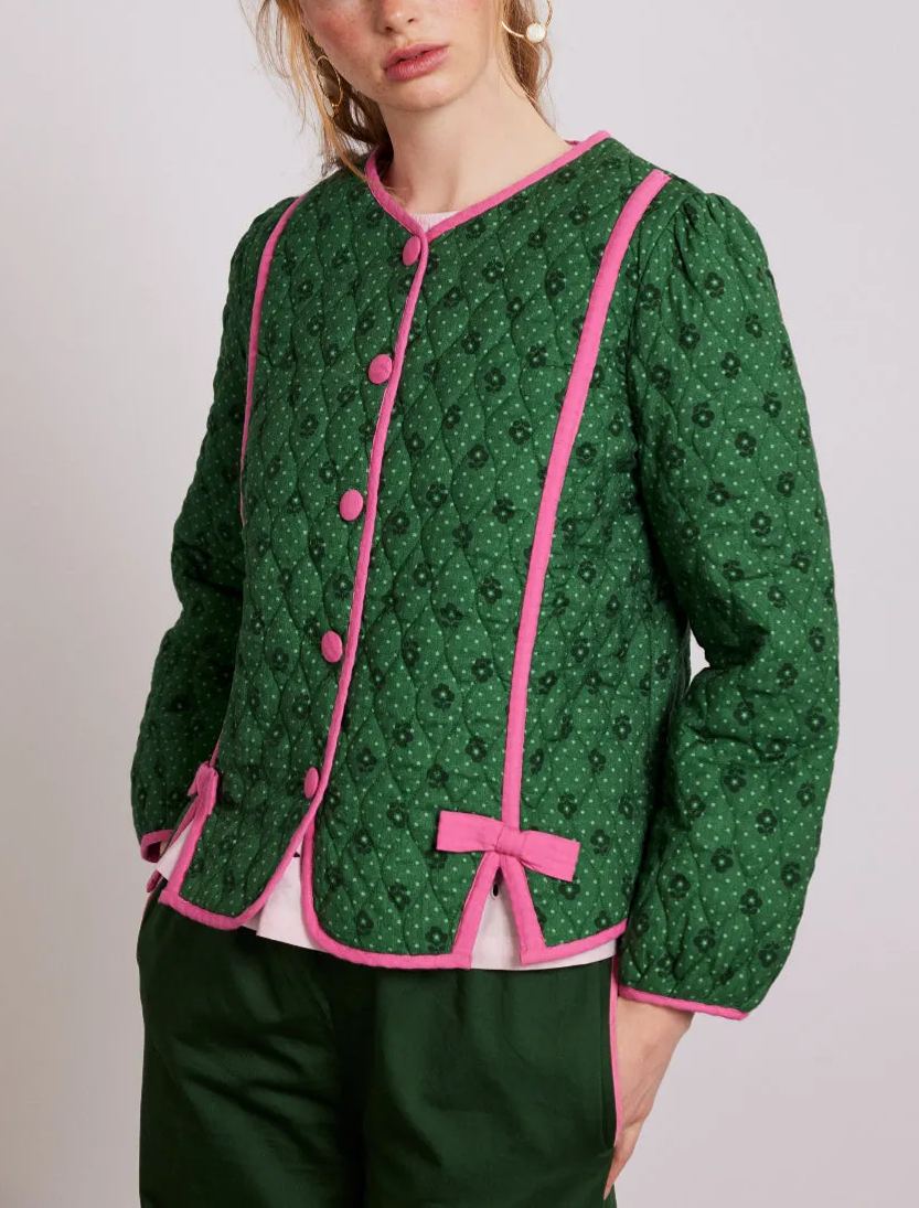 Pink Bow Jacket by Green Life